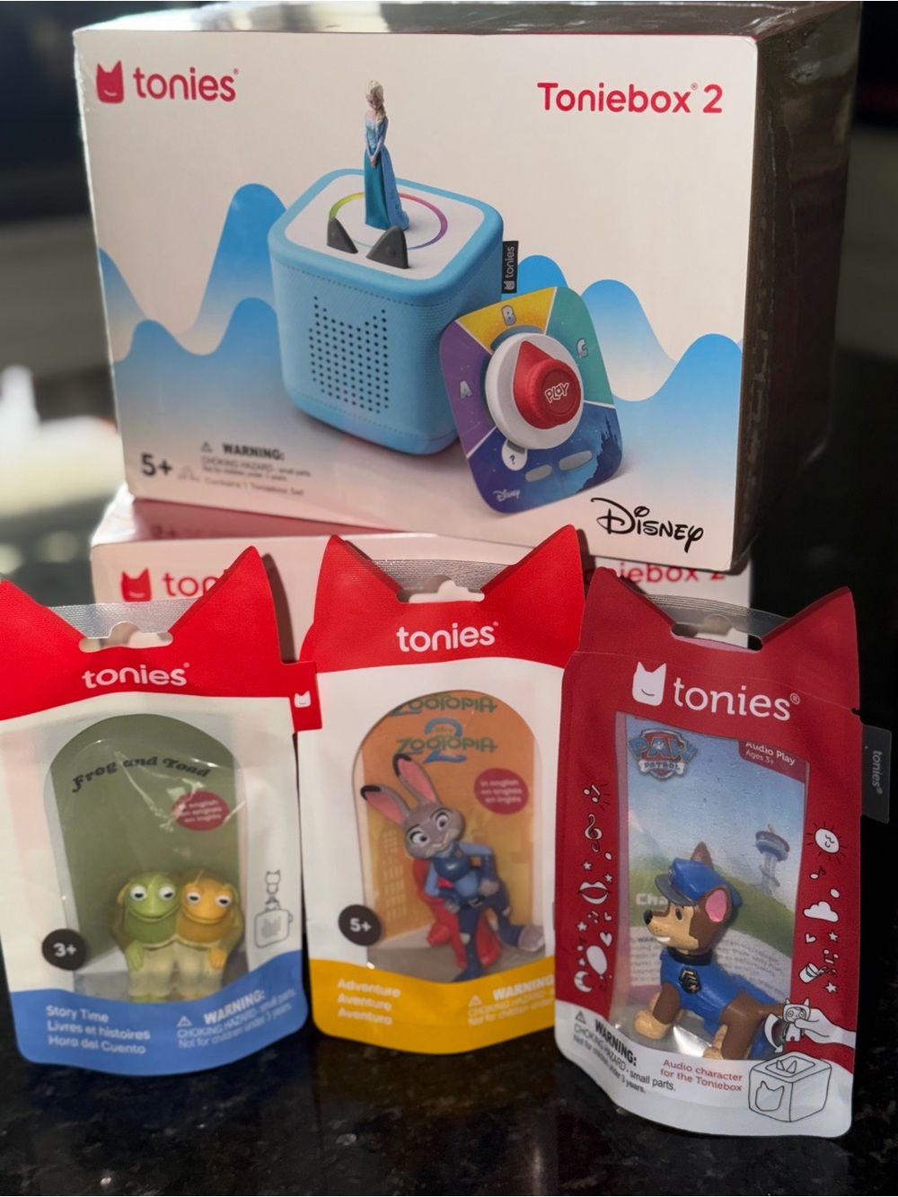 Tonies Toniebox 2 Blue Kids Audio Player with Disney and Character Tonies